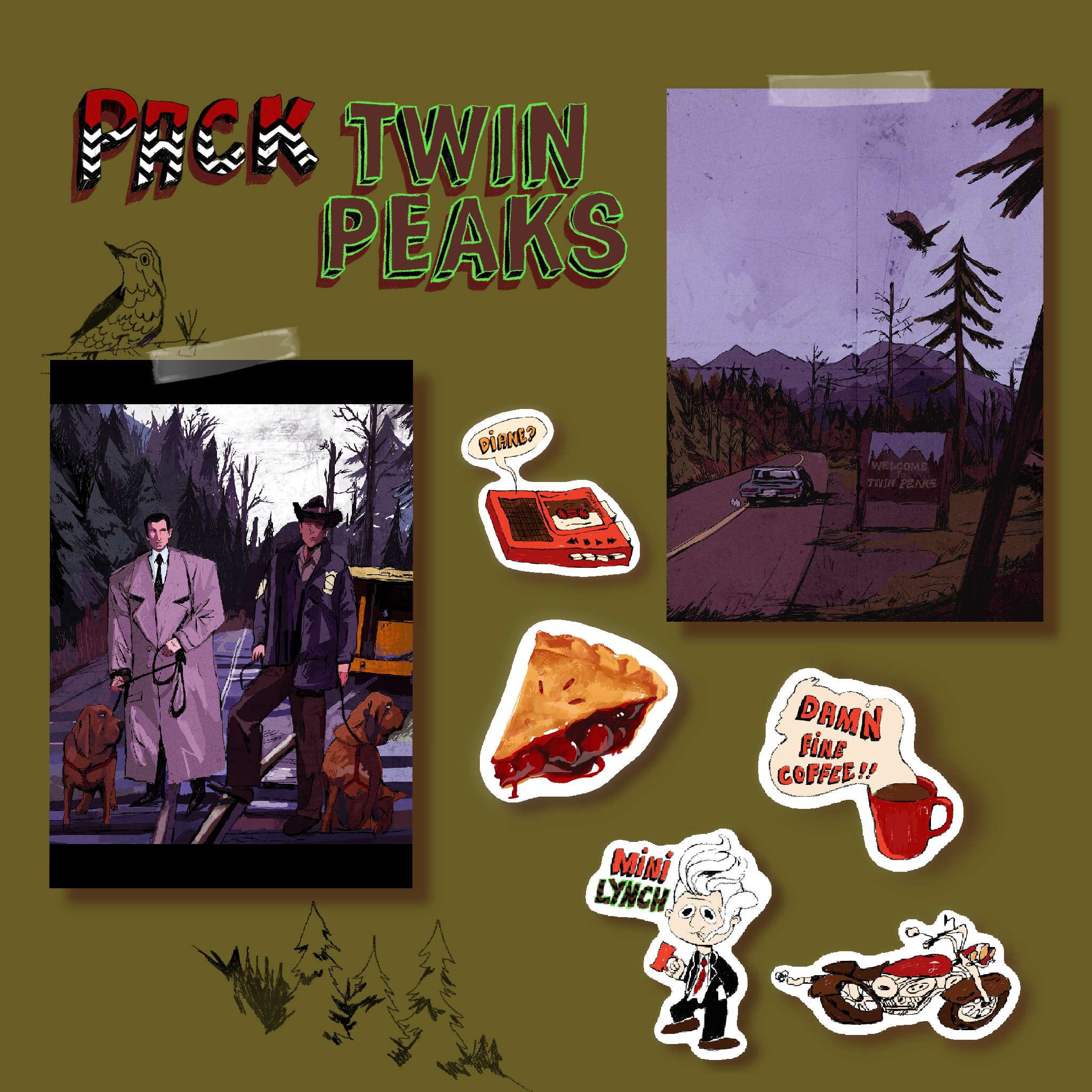 Pack prints Twin Peaks