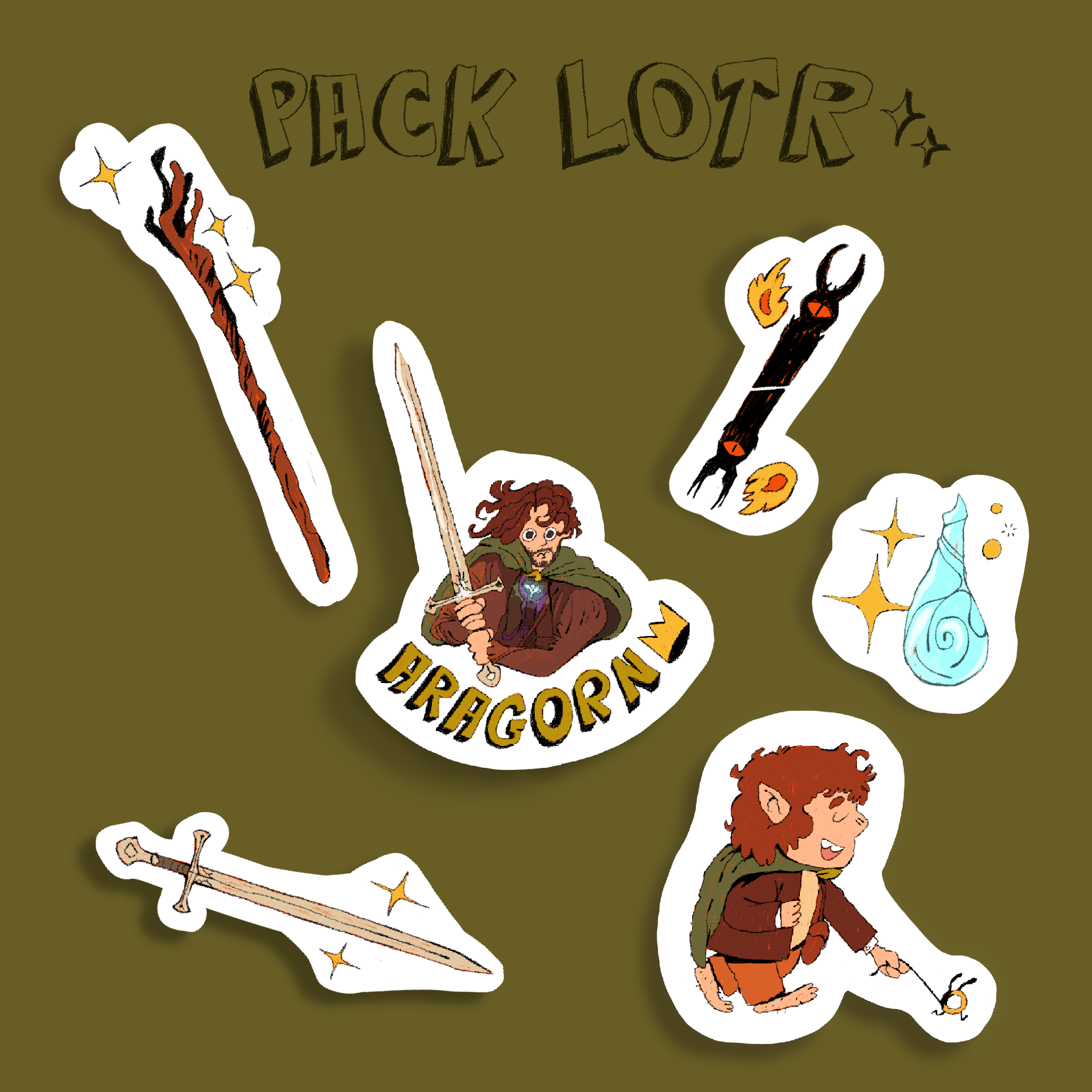 Pack Fan 2 LOTR Stickers